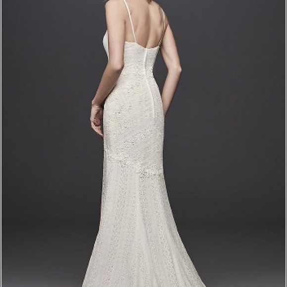 Allover Lace Tank Sheath Wedding Dress
GALINA WG3916 David’s bridal - Picture 4 of 14